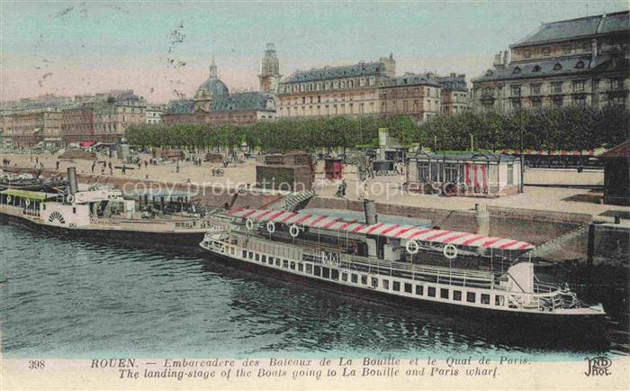 ROUEN 76 Seine-Maritime Embarcadère des bateaux de La Bouille et le Quai de Pari