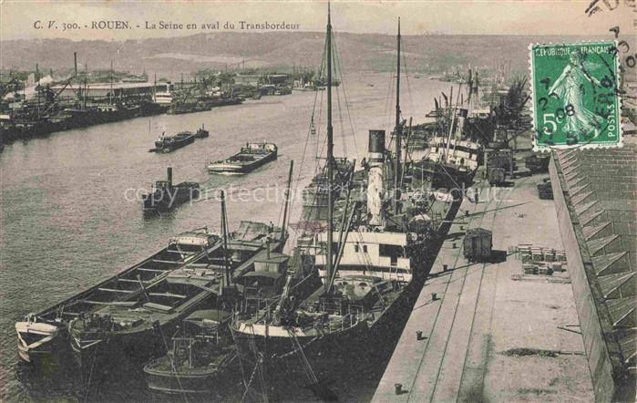 ROUEN 76 Seine-Maritime Vue panoramique de la Seine en aval du Transbordeur