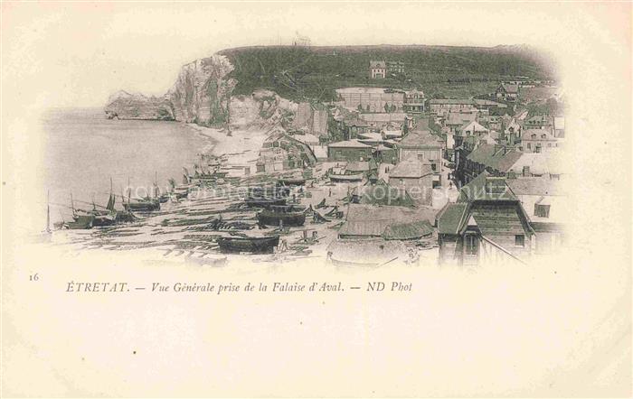ETRETAT LE HAVRE 76 Seine-Maritime Vue générale prise de la Falaise d'Aval