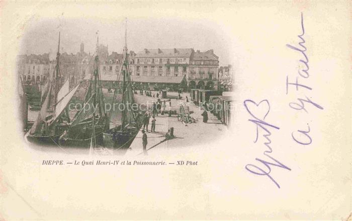 DIEPPE 76 Seine-Maritime Quai Henri IV et la Poissonnerie