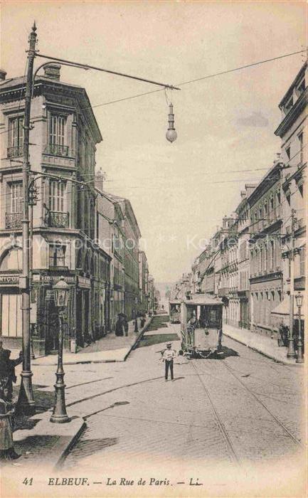ELBEUF Rouen 76 Seine-Maritime Rue de Paris Tram