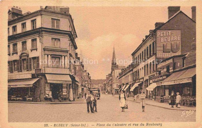 ELBEUF Rouen 76 Seine-Maritime Place du Calvaire et Rue du Neubourg