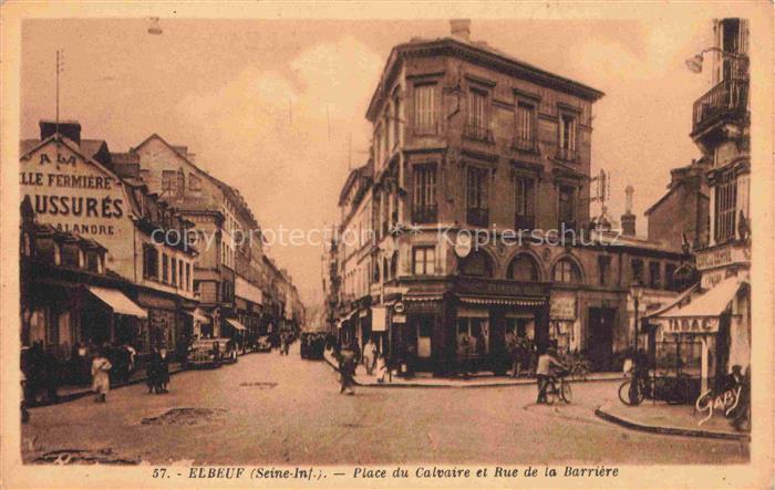ELBEUF Rouen 76 Seine-Maritime Place du Calvaire et Rue de la Barrière