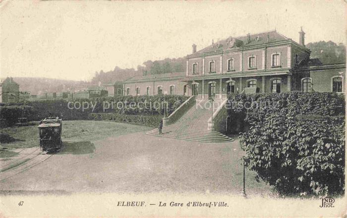 ELBEUF Rouen 76 Seine-Maritime La Gare d'Elbeuf Ville