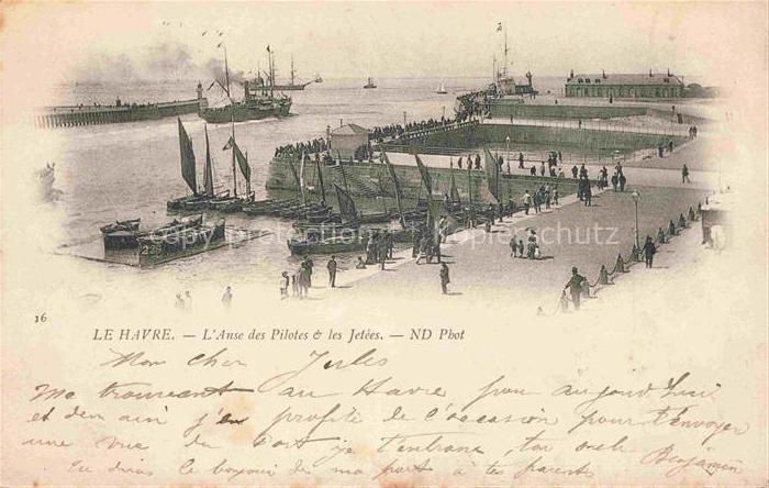 LE HAVRE 76 L'Anse des Pilotes et les jetées