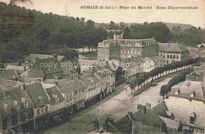 Aumale DIEPPE 76 Seine-Maritime Place du Marché Ecole Départementale