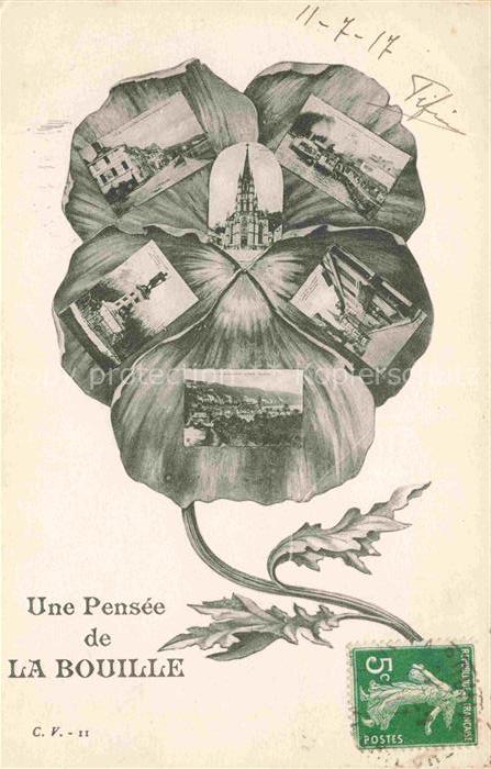 La Bouille ROUEN 76 Seine-Maritime Une pensée de la ville Kleeblatt