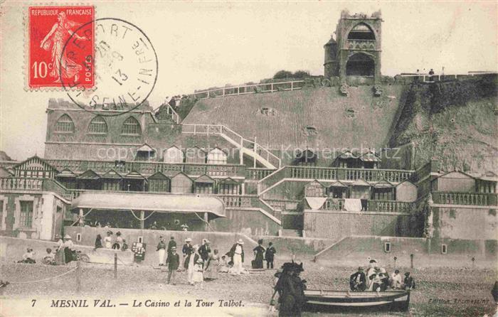 Mesnil-Val Mesnilval Criel-sur-Mer 76 Seine-Maritime Le casino et la Tour Talbot