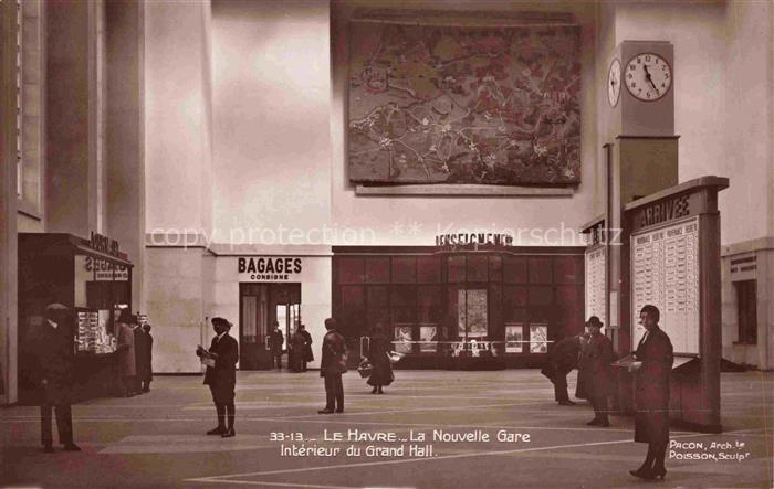 LE HAVRE 76 La nouvelle gare intérieur du Grand Hall