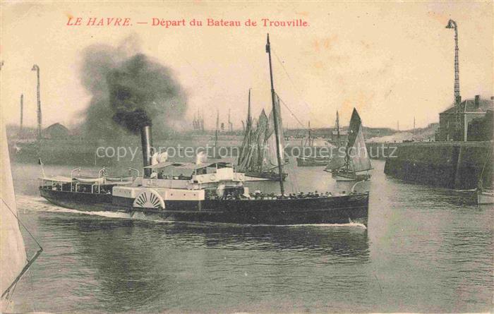 LE HAVRE 76 Départ du Bateau de Tronville