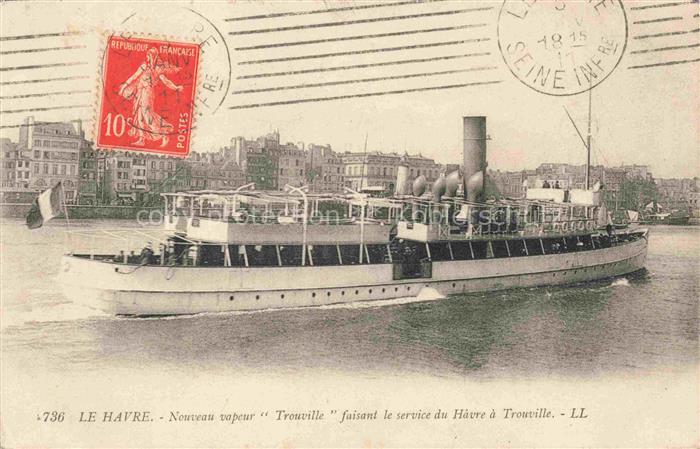 LE HAVRE 76 Nouveau vapeur Trouville faisant le service du Havre à Trouville