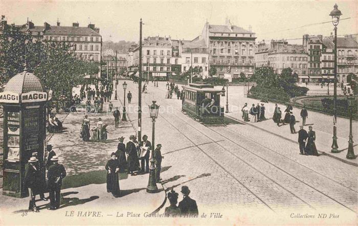 LE HAVRE 76 Place Gambetta Hôtel de Ville Tram