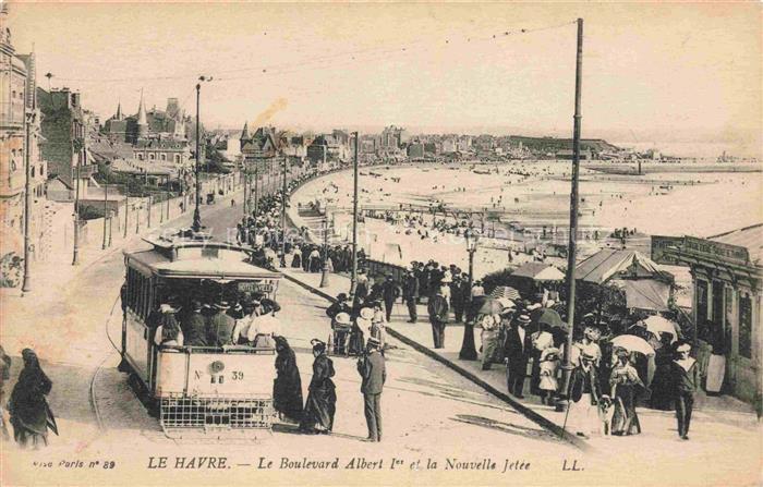 LE HAVRE 76 Boulevard Albert Ier et la nouvelle jetée Tram