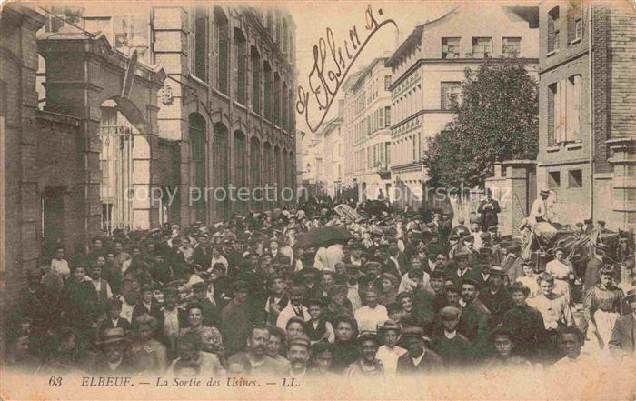 ELBEUF Rouen 76 Seine-Maritime La sortie des usines
