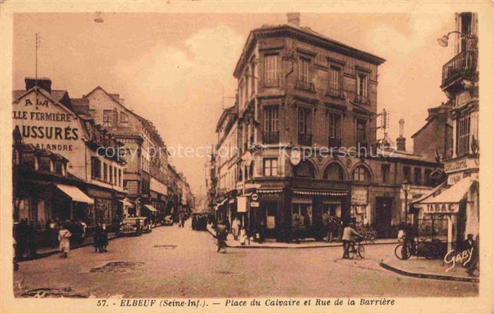 ELBEUF Rouen 76 Seine-Maritime Place du Calvaire et Rue de la Barrière
