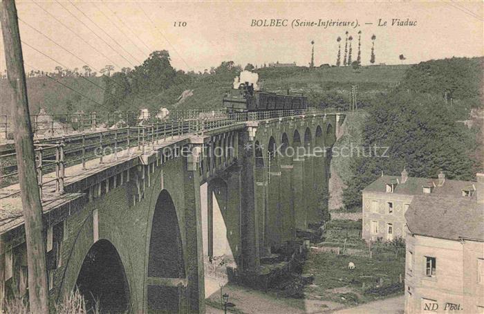 Bolbec LE HAVRE 76 Seine-Maritime Le viaduc chemin de fer