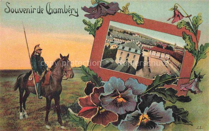 CHAMBERY 73 Savoie Souvenir de la ville Place Chevalier Bilderrrahmen Kuenstlerk