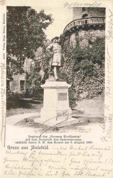 BIELEFELD  CITY Denkmal des Grossen Kurfuersten auf dem Burghof des Sparrenberge