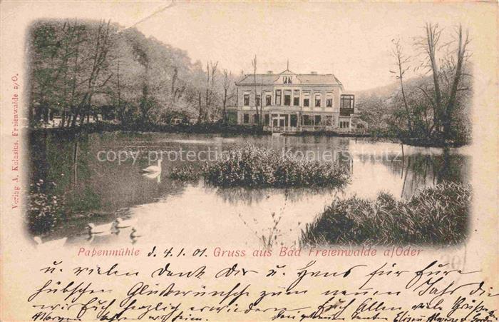 Bad Freienwalde Oder Brandenburg Partie am Wasser Papenmuehle