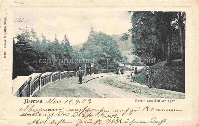 Barmen Elberfeld WUPPERTAL Partie aus den Anlagen
