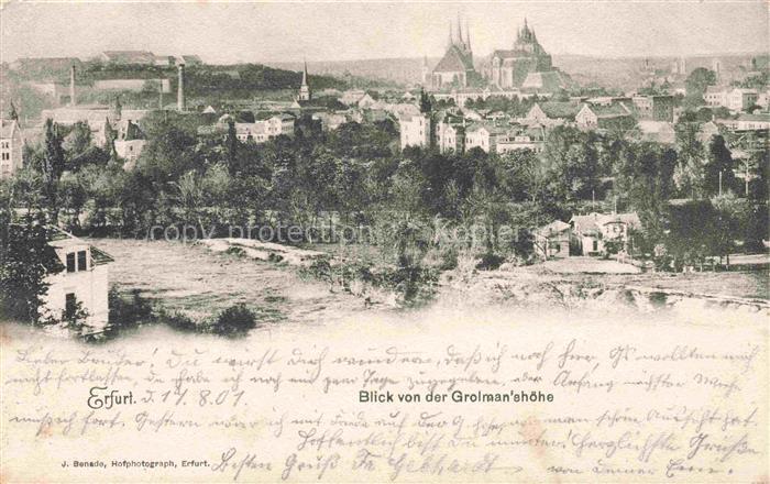 ERFURT  CITY Panorama Blick von der Grolman'shoehe