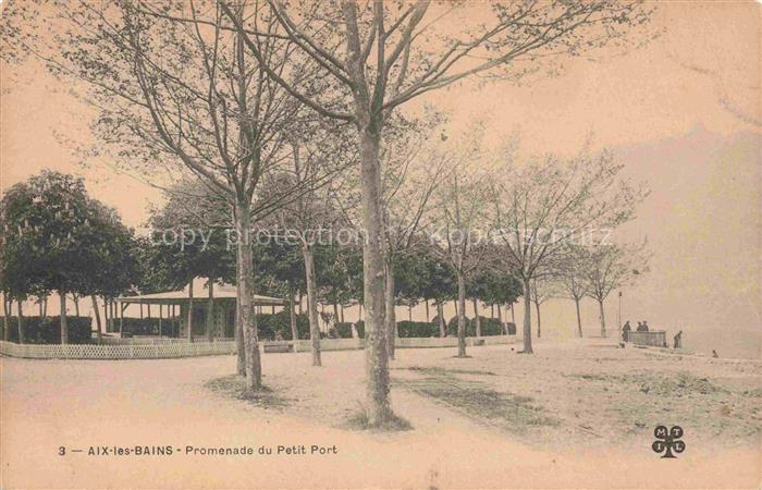 AIX-LES-BAINS Chambery 73 Savoie Promenade du petit port