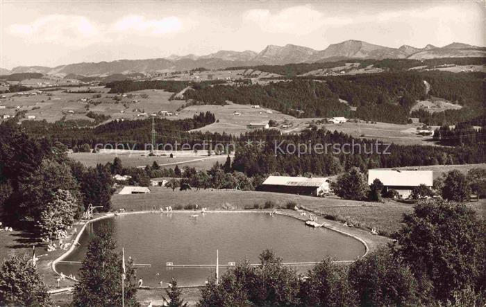 Scheidegg Allgaeu Bayern Panorama Kurort Alpenfreibad