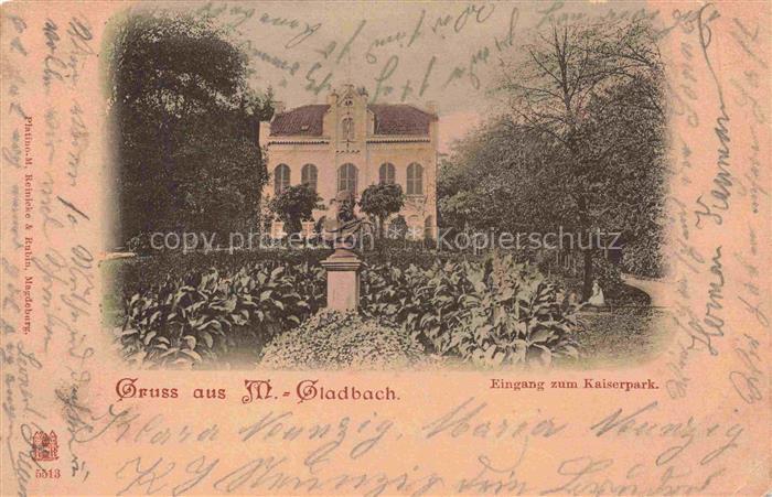 MoeNCHENGLADBACH NRW Eingang zum Kaiserpark