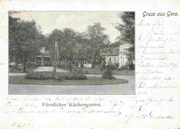 GERA  Thueringen Fuerstlicher Kuechengarten