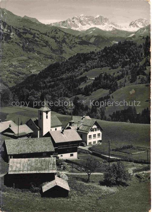 Valzeina Praettigau-Davos GR Teilansicht Blick gegen Drusenfluh und Sulzfluh