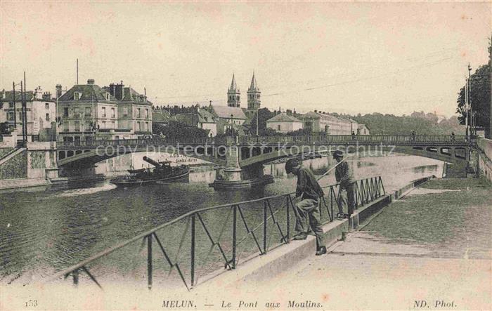 Melun 77 Seine-et-Marne Pont aux Moulins