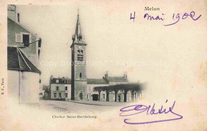 Melun 77 Seine-et-Marne Clocher Saint-Barthélemy