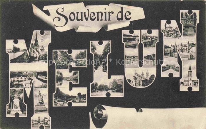 Melun 77 Seine-et-Marne Souvenir de la ville vues d'ensemble