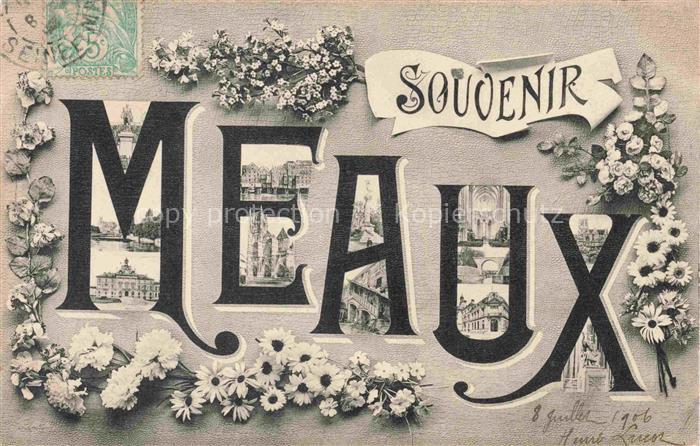 MEAUX 77 Seine-et-Marne Souvenir de la ville vues d'ensemble