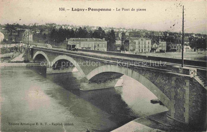 Pomponne Lagny-sur-Marne 77 Le pont de pierre