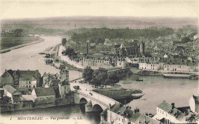 Montereau -Fault-Yonne PROVINS 77 Seine-et-Marne Vue générale