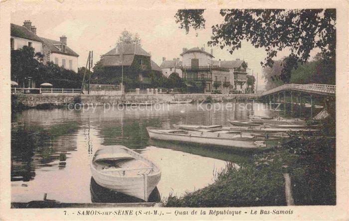 Samois-sur-Seine Fontainebleau 77 Seine-et-Marne Quai de la République Le Bas-Sa