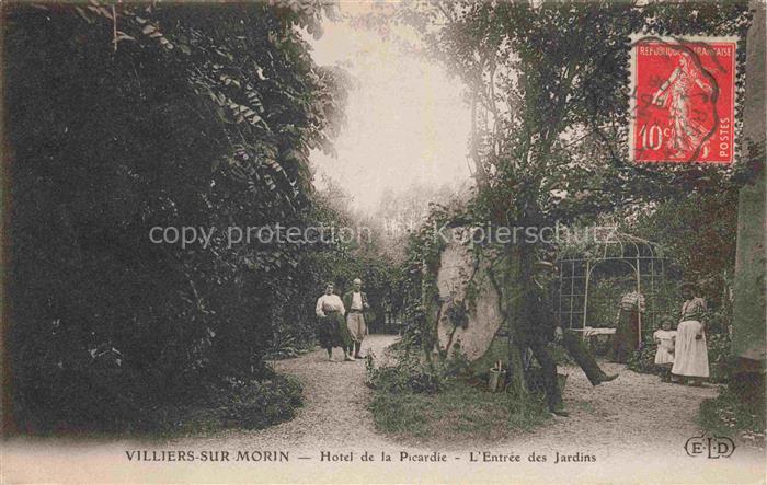 Villiers-sur-Morin MEAUX 77 Seine-et-Marne Hôtel de la Picardie entrée du jardin