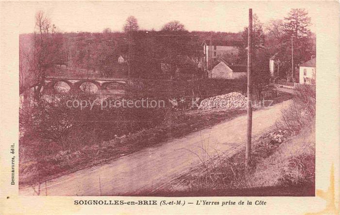 Soignolles-en-Brie MELUN 77 Seine-et-Marne L'Yerres prise de la côté
