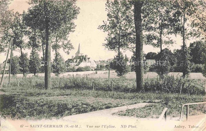 Saint-Germain-Laxis MELUN 77 Seine-et-Marne Vue sur l'église