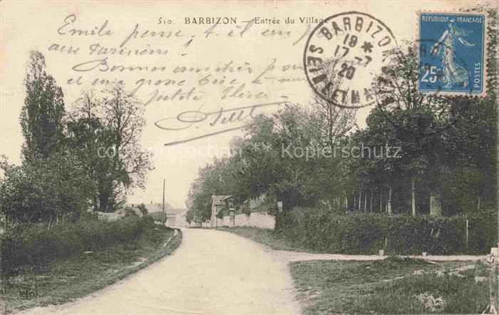 Barbizon Fontainebleau 77 Seine et Marne Entrée du village