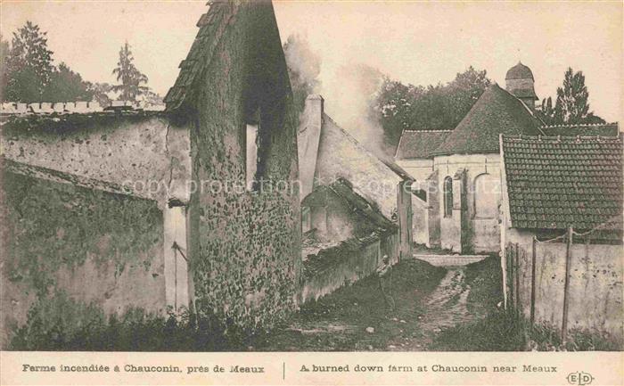 Chauconin-Neufmontiers MEAUX 77 Seine-et-Marne Ferme incendiée