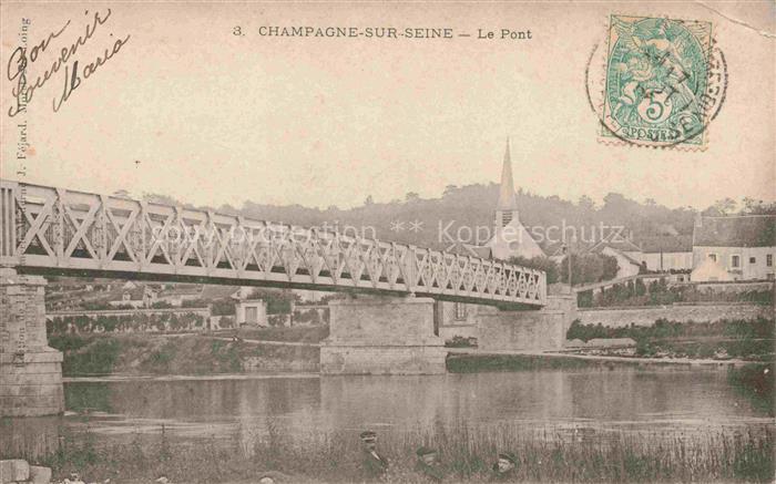 Champagne-sur-Seine Fontainebleau 77 Seine-et-Marne Le pont