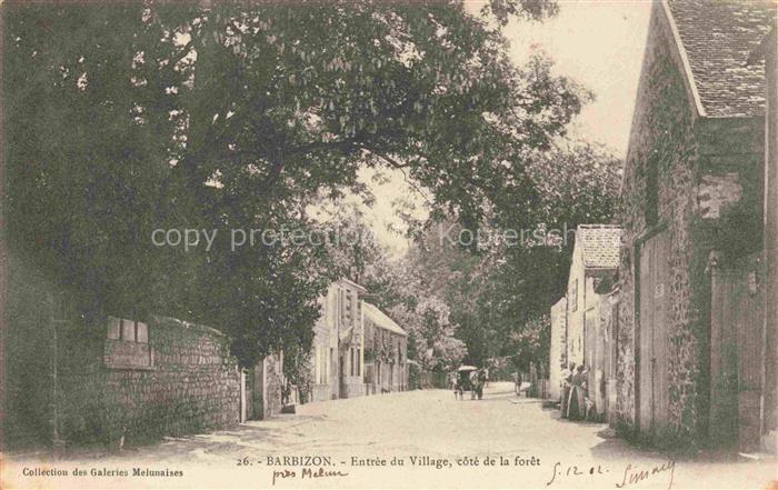 Barbizon Fontainebleau 77 Seine et Marne Entrée du village côté de la forêt