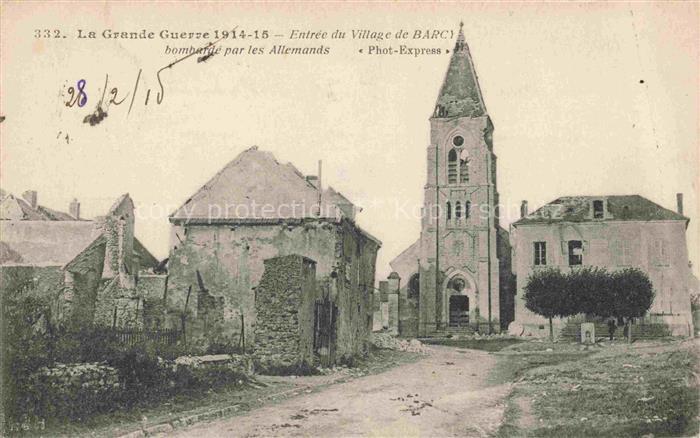 Barcy MEAUX 77 Seine-et-Marne Entrée du village bombardé par les Allemands Ruine