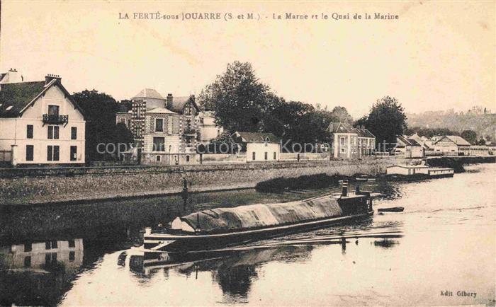 La Ferte-sous-Jouarre Meaux 77 Seine-et-Marne La Marne et le Quai de la Marine