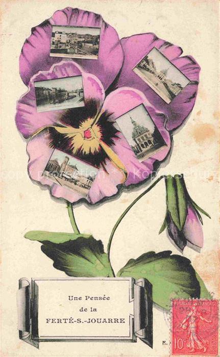 La Ferte-sous-Jouarre Meaux 77 Seine-et-Marne Une pensée de la ville Fleur vues