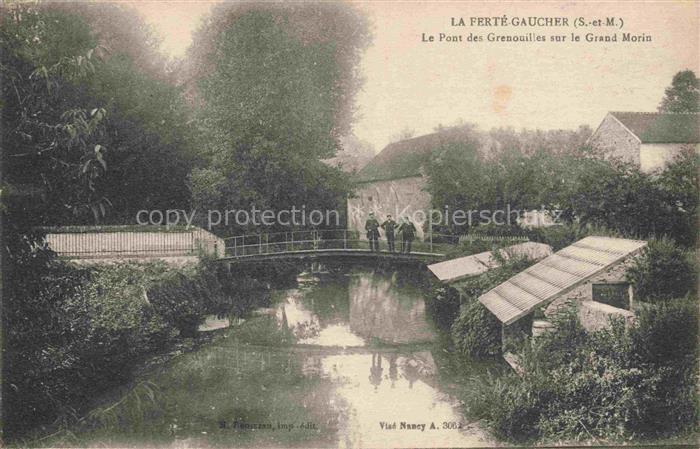 La Ferte-Gaucher PROVINS 77 Seine-et-Marne Pont des Grenouilles sur le Grand Mor