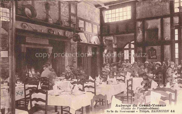 Barbizon Fontainebleau 77 Seine et Marne Auberge du Grand Veneuer Salle du Resta