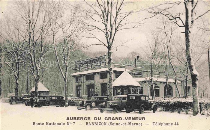 Barbizon Fontainebleau 77 Seine et Marne Auberge du Grand-Veneur en hiver
